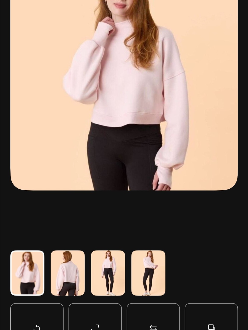 Blogilates mockneck sweatshirt xs